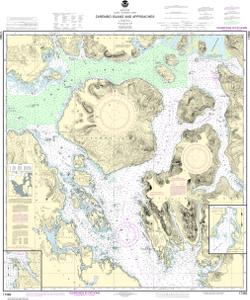 thumbnail for chart Zarembo Island and approaches;Burnett Inlet, Etolin Island;Steamer Bay
