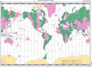 thumbnail for chart Planisphère des fuseaux horaires (axé sur 65° W)